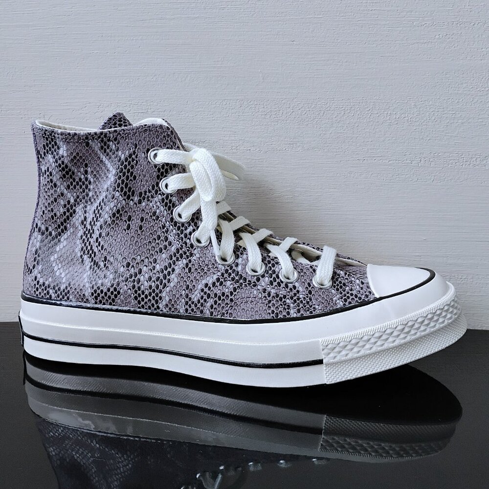 Converse Women's Chuck 70 Faux Snakeskin Suede High Top Sneaker In Mauve Stone